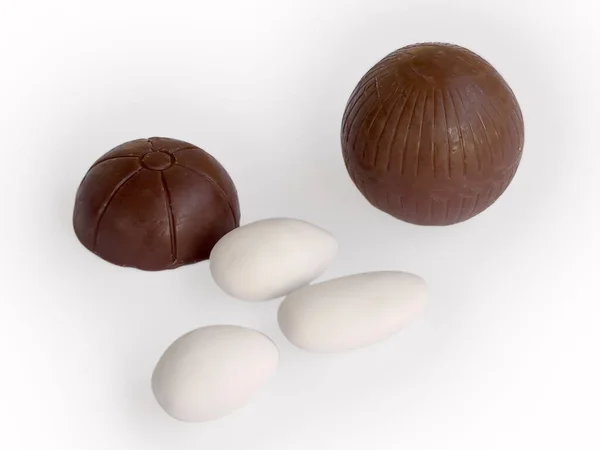 Čokoláda Některé Bonbóny Potažené Mandlové Oříšky Jsou Všechny Nabídky Bairams — Stock fotografie
