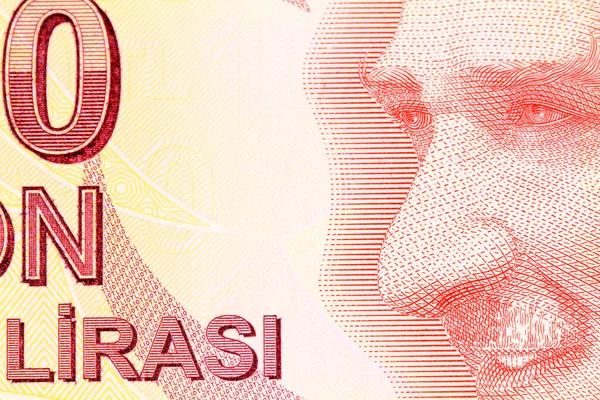 近10张土耳其钞票作为金融背景 — 图库照片