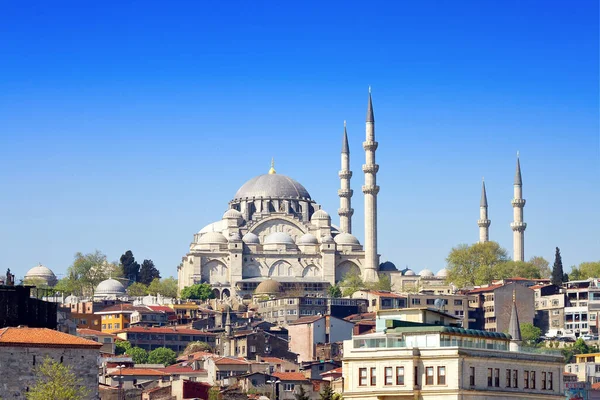 伊斯坦布尔苏莱曼尼亚清真寺 由伟大的苏莱曼建造 — 图库照片