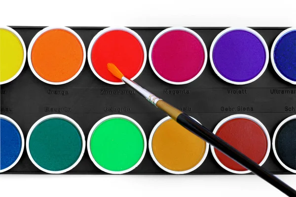 Watercolors Brush Close — Stock Photo, Image