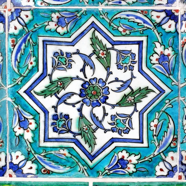 Photograph Ottomans Vintage Tile Background — Stock Photo, Image