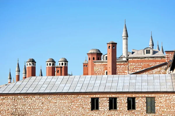 Podrobnosti Střeše Harému Paláci Topkapi Istanbulu — Stock fotografie