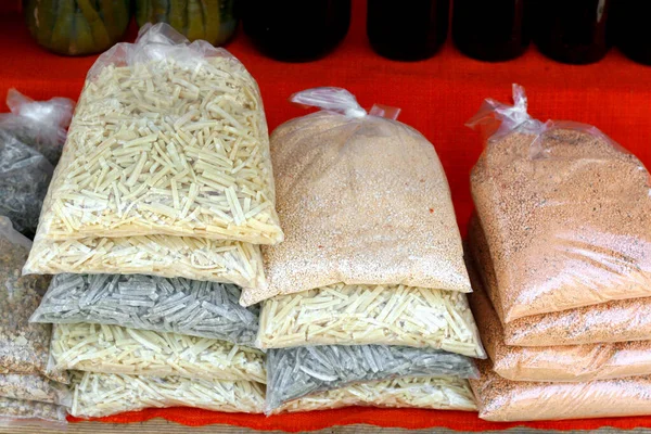 Тарганський Суп Пачки Макаронів Домашні Сушені Продукти — стокове фото