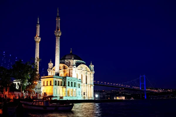 Noite Ortakoy Istambul — Fotografia de Stock