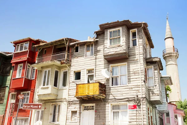 Uma Velha Casa Istambul Madeira Kariye Fatih — Fotografia de Stock