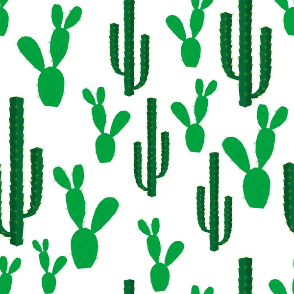 Seamless Backgrounds Cactus Flowers — Stock Vector