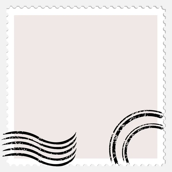 Ilustração Selo Postal Branco — Vetor de Stock