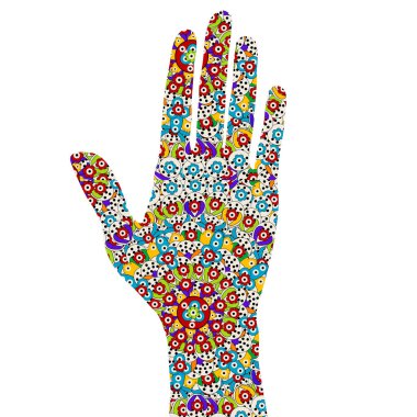 Etnik süs içinde el resmi