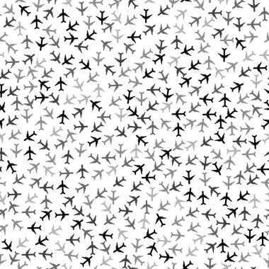 Beyaz arka plan üzerinde küçük uçaklar ile sorunsuz arka plan