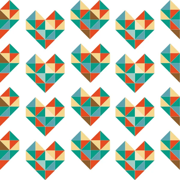 与三角形几何心无缝的古董 — 图库矢量图片