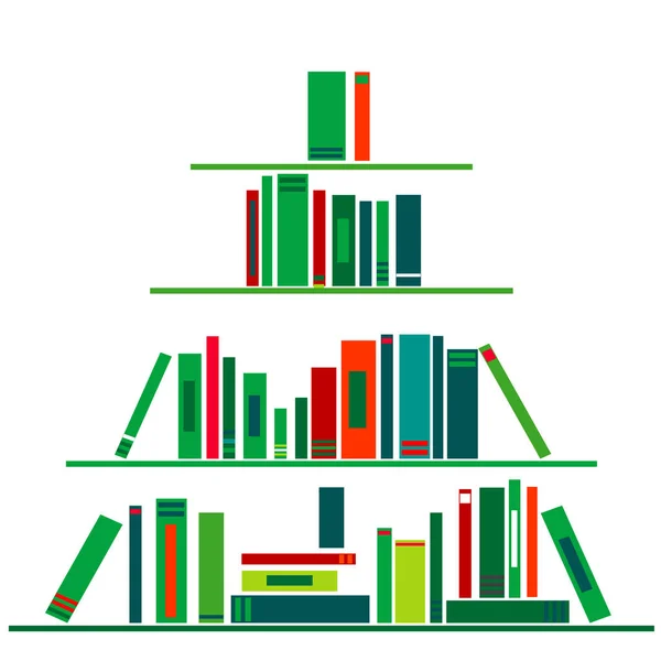 Árbol Navidad Hecho Libros — Archivo Imágenes Vectoriales