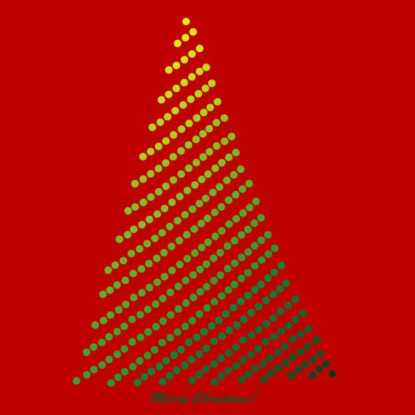 Doodle Arbre Noël Pois — Image vectorielle