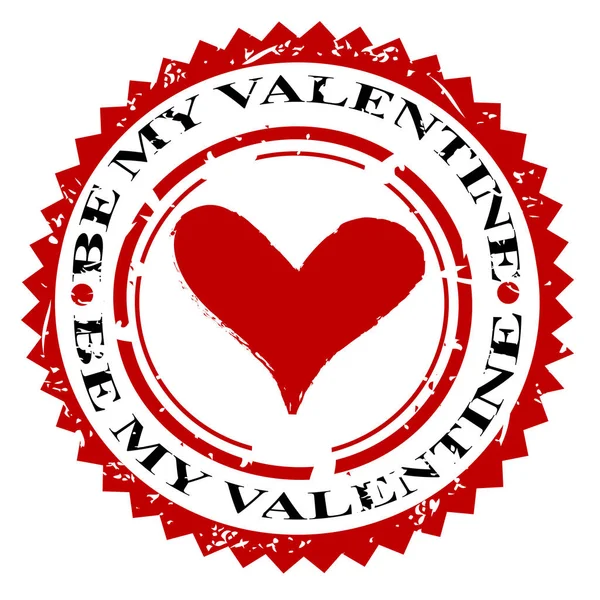 Valentine Rubber Stamp — Stock Vector