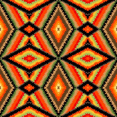 Geometrik tasarımlı renkli kaleydoskop desen