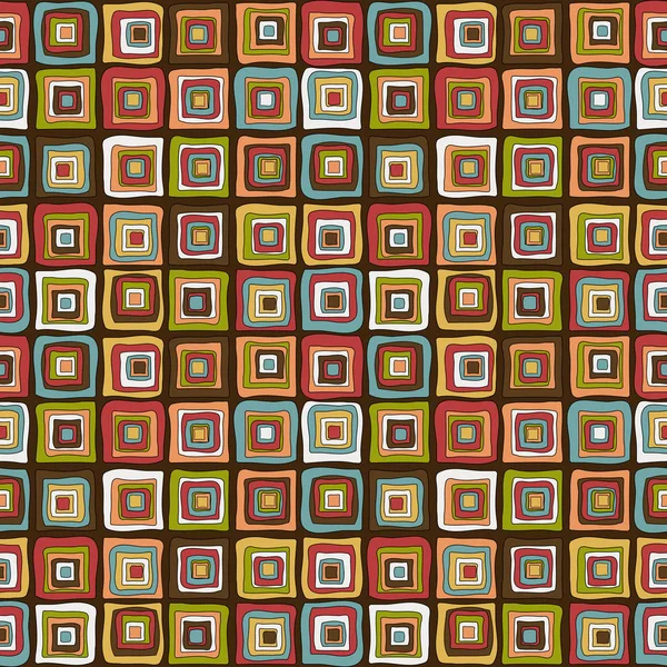 Vintage Quadrati Colorati Sfondo — Vettoriale Stock