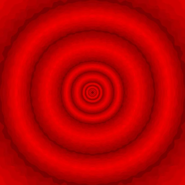 Abstrakt Röd Vågig Bakgrund Med Koncentriska Cirklar — Stock vektor