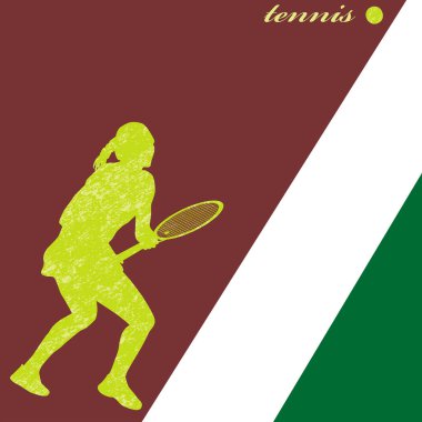 siluet bir tenis oyuncusu