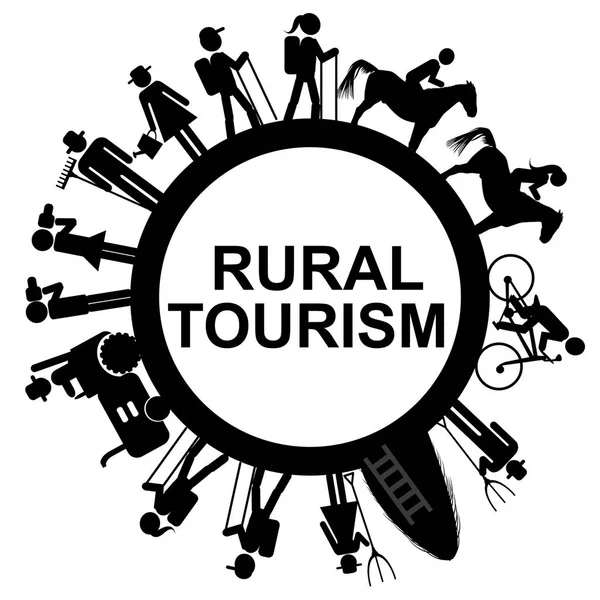 Marco del turismo rural — Vector de stock