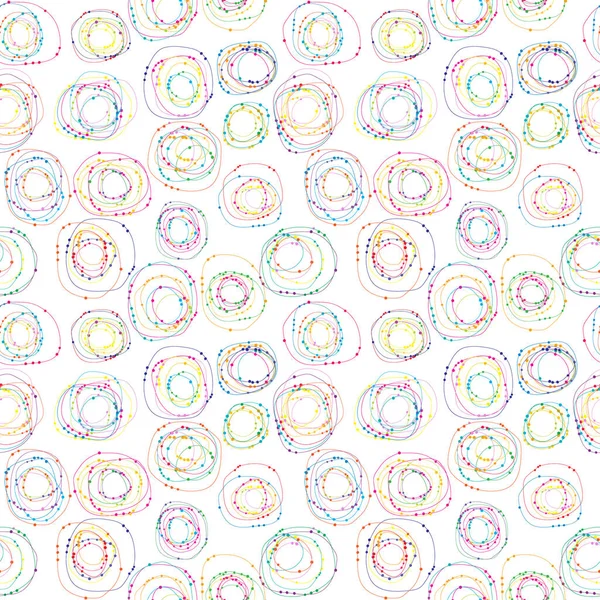 Fond transparent coloré avec des cercles et des points — Image vectorielle