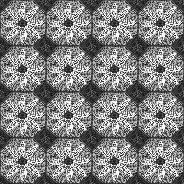Naadloze madeliefje keramisch mozaïek — Stockvector