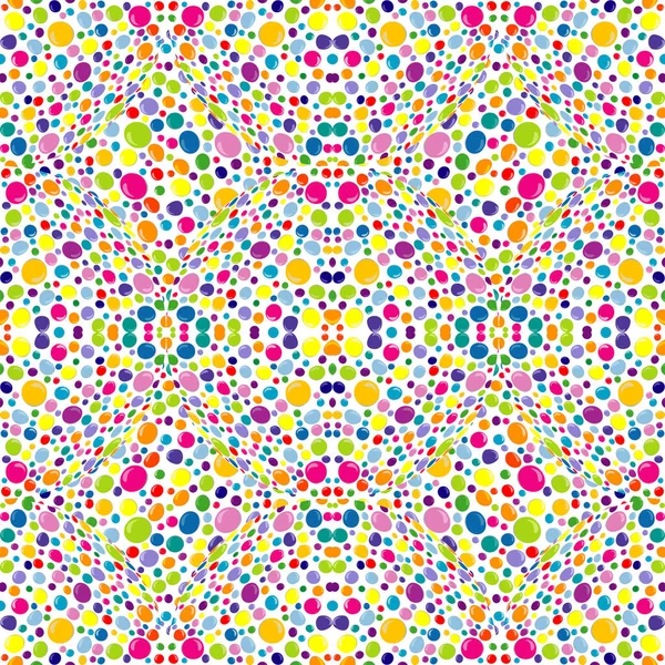 Modèle Abstrait Avec Des Points Colorés Sur Fond Blanc — Image vectorielle