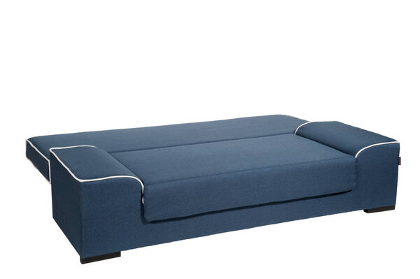 Folding sofa standing on a white background isolated
