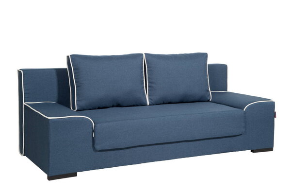 Folding sofa standing on a white background isolated