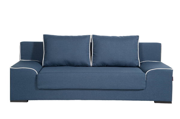 Folding sofa standing on a white background isolated