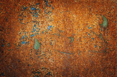 Eski bir paslanmış sac parçası