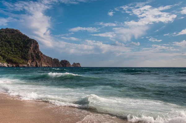 Playa Cleopatra Ciudad Turca Alanya — Foto de Stock