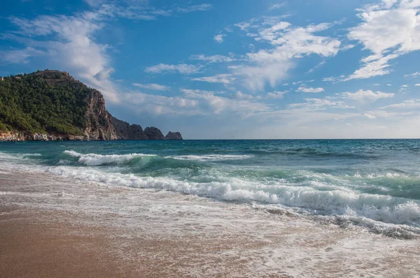 Playa Cleopatra Ciudad Turca Alanya — Foto de Stock