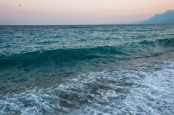 Sahilde deniz dalgaları