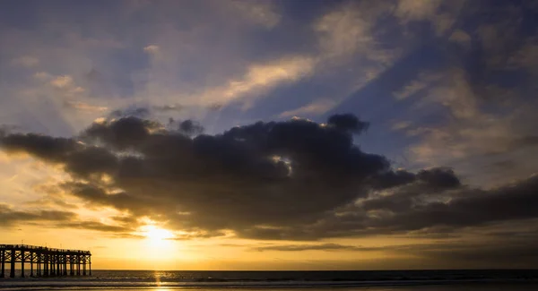 Solnedgång Vid Kristallpiren San Diego — Stockfoto