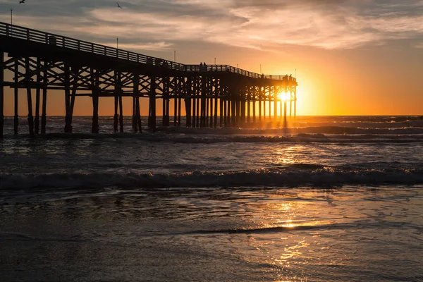 San Diego Pier na Pacifické pláži — Stock fotografie