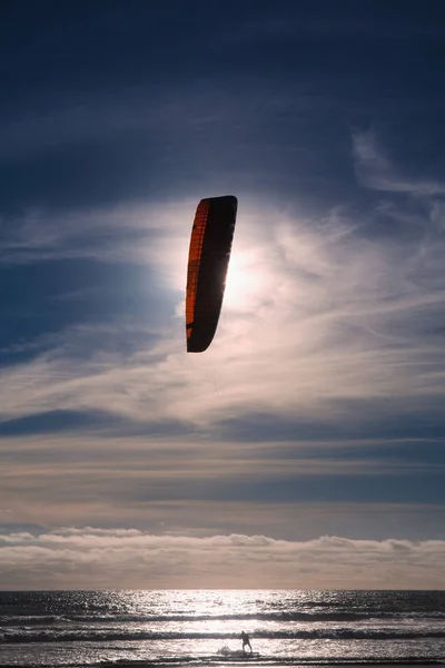 Kite boarder em San Diego Beach — Fotografia de Stock