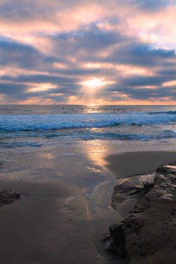 san diego plajında gün batımı