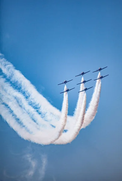 Pássaros de neve canadenses no Great Pacific Airshow — Fotografia de Stock