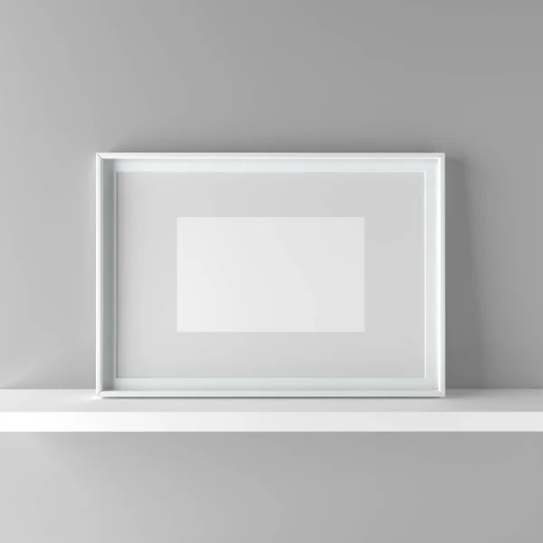 棚の上のエレガントなフレーム スタンド グラフィックの図のレンダリング — ストック写真