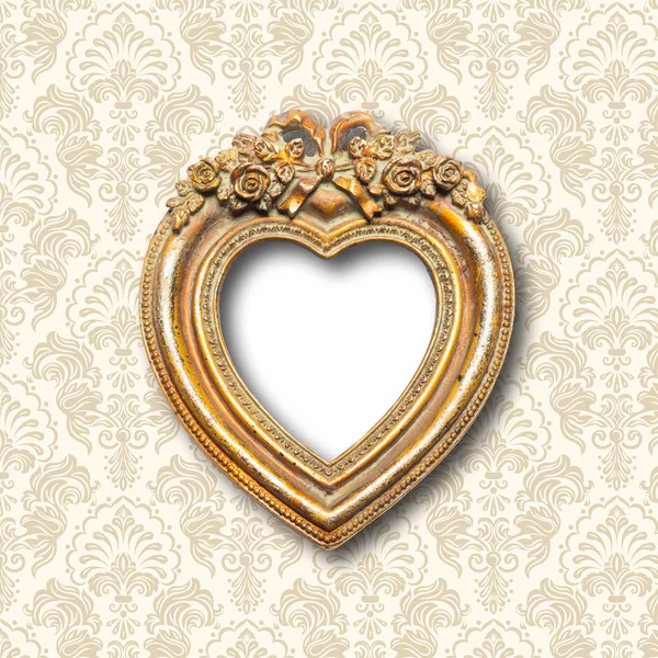 Old Gold Heart Shape Picture Frame