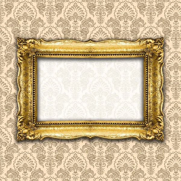 Big Retro Revival Old Gold Picture Frame — Stock Photo, Image