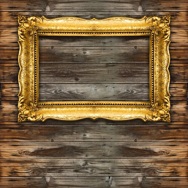 Big Rustic Old Gold Picture Frame - ідеальний макет — стокове фото