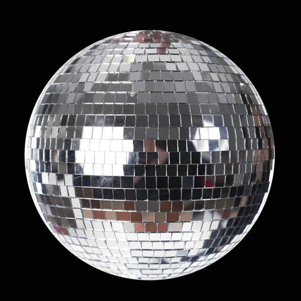 Shining Disco Ball aislado en negro — Foto de Stock