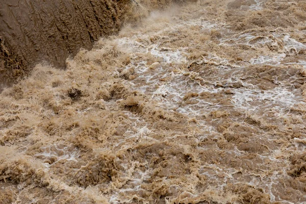 Záplavy Bouři Neúrodná Voda Příchodem Půdy Ilustrace Změny Klimatu — Stock fotografie