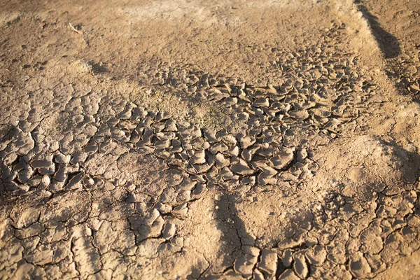 Trockene Zerklüftete Wüste Die Globale Wasserknappheit Auf Dem Planeten Konzept — Stockfoto