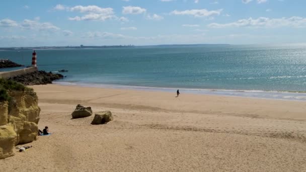 Лагос Португалії Близько Травня 2018 Пляж Батат Лагосі Алгарве Португалія — стокове відео