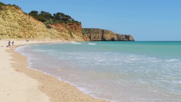 Lagos Portugal Circa Maio 2018 Bela Praia Areia Perto Lagos — Vídeo de Stock