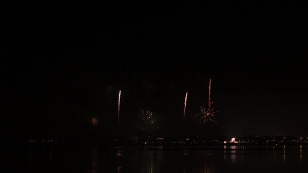 Fogos Artifício São Paio Torreira Celebração Que Acontece Todos Anos — Vídeo de Stock