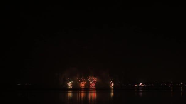 Fuochi Artificio San Paio Torreira Una Celebrazione Che Svolge Ogni — Video Stock