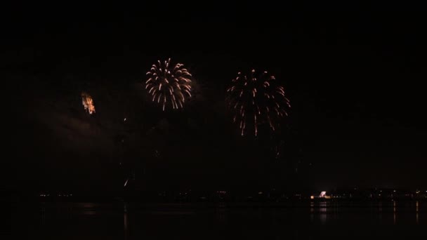 Fireworks Paio Torreira Celebration Happens Every Year September Torreira Aveiro — Stock Video