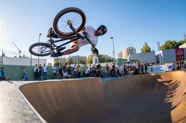 Braga Portugal Outubro 2018 Bruno Almeida Cima Mesa Durante Evento — Fotografia de Stock